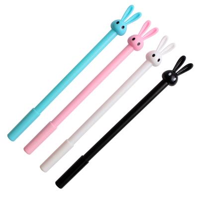 China Normal Cute Kawaii 0.5mm Plastic Gel Pens Lovely Cartoon Rabbit Korean Pen For Kids Writing Gift Stationery for sale