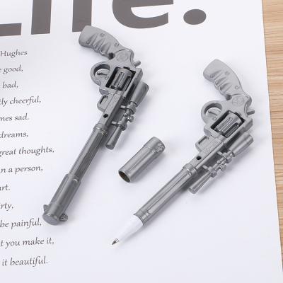 China Cute Popular Plastic Novelty Gun Shape Ballpoint Pens For Kids Novelty Yes And Use Promotional Pen for sale