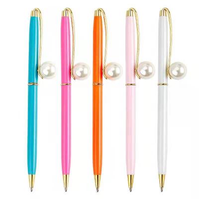 China 2021 Popular New Design Hot Wholesale Pen Promotional Gift Pens Metal Pearl Tip for sale