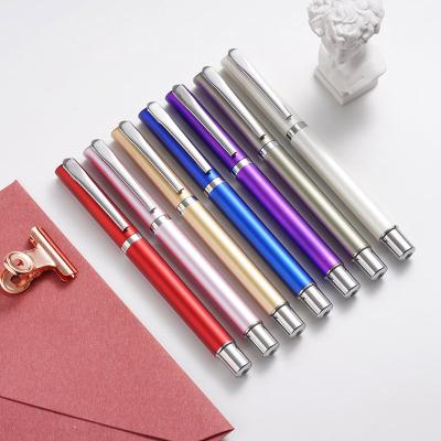 China Popular Multicolor Gel Pen Half Metal Signature Painting Pen Advertising Pen With Customized Logo For Business Gift for sale