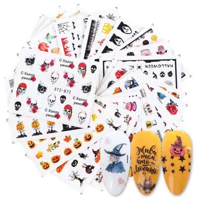 China 3d Nail Popular 2021 Nail Art Decoration Nail Decals Nail Art DIY Decoration 3D Halloween Adhesive Sticker for sale