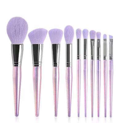 China High Quality Purple Synthetic Luxury Private Label Face Eye Smudge Brush Wholesalers Custom Hair Makeup Set Brush for sale