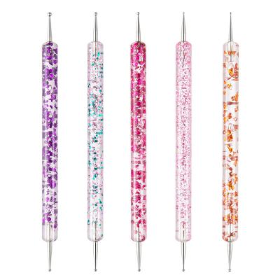 China Beauty Painting Tools 5pcs/set High Quality Acrylic Dotting Nail Art Pen For Nail Tools Salon for sale