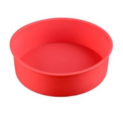 China Hot Sales Stocked Food Grade Dining Pastry Tools Round DIY Cake Pan Silicone Mold Safe Big Silicone Cake Mold Pan Tool for sale