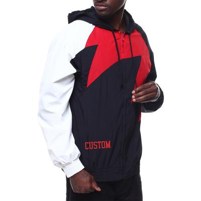 China Fashion Breathable Fashion Varsity Anorak Spring Clothing Spring Designer Popular Packing Custom Made High Quality Men Track Hooded Jacket for sale