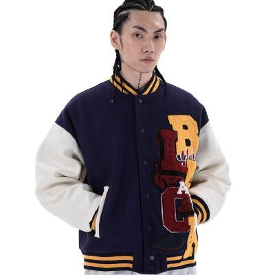 China Custom Reversible Logo Plus Size Outdoor Sports Mens Winter Big Size Varsity Jackets And Coat Cotton Letterman Bomber Baseball Varsity Jacket for sale