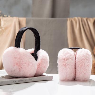 China Keeping Winter Warm Ear Rates Cute Foldable Outdoor Warm Faux Fur Earmuffs Ear Warmers For Women Men for sale