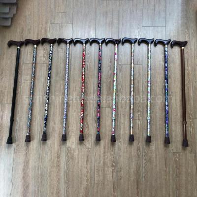 China Comfortable Lightweight Walking Assistant For Women Men Cane Price Colorful Pattern Elderly Aluminum Foldable Walking Stick Cane CA207 for sale