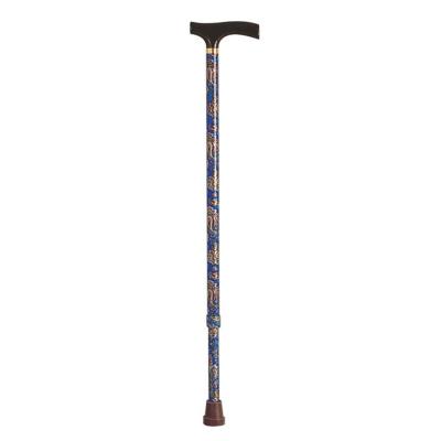 China Comfortable Printing Aluminum Frame Walking Cane Heavy Duty Walking Aid With Plastic Handle CA211 for sale