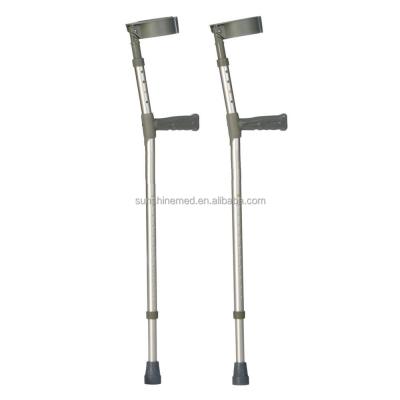 China Comfortable Adjustable Lightweight Double Forearm Crutch Aluminum Support With Handle Forearm Crutches Adult for sale