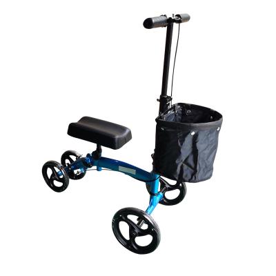 China Luxury Four Wheel Medical Scooter for Leg Walker Economy Knee Scooter Steerable Walker Crutch Foot Injury Knee Cycle Alternative for sale