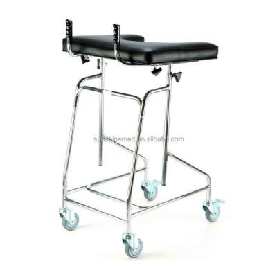 China Front Wheels WA215 Hospital Stand Walking Medical Frame Walking Aids Walker For Disabled Adults for sale