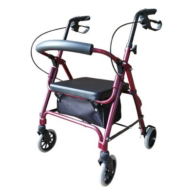 China RO508 Convenient Mobility Aid Steel Rollator Walker With Seat Rolling Walker For Seniors With Storage Bag for sale