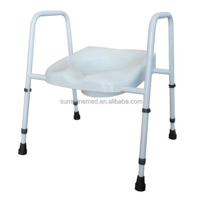 China Elder Care Products Bedside Toilet Chair Bathroom Hospital Bedpan Potty Steel Folding Commode Chair For Elder Disabled BA386 for sale