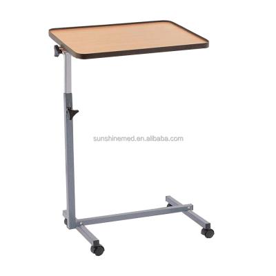 China Portable Adjustable Bedside Tray Laptop Table Tray Steel Frame Hospital Home Overbed Mobility Aid Bed Room Aid For Bed OT702 for sale