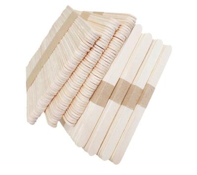 China Wooden Rectangle Birch Wooden Ice Cream Stick Stocked Ice Cream Sticks for DIY Popsicle Craft Natural Wooden Sticks for sale