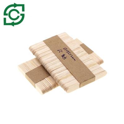 China Factory Price Sustainable Wholesale Printing Disposable Wooden Ice Cream Popsicle Sticks Compostable Birchwood Spoon for sale