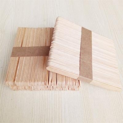 China Viable factory direct high quality natural food grade birch wood craft sticks small wooden ice cream popsicle sticks for sale