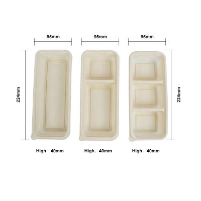 China Disposable Japanese Sushi Tray Party Biodegradable Sushi Box Take Out Sushi Container With Cover Low Price for sale