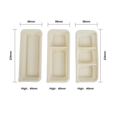 China European Disposable Rectangular Dessert Square Separation Dish With Separate Compartment Cheap Price for sale