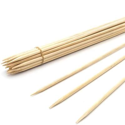 China Thermal Resistance China Supplier High Quality Disposable Turkish Kebab BBQ Bamboo Cocktail Skewer Sticks Shawarma Round Barbecue Skewers for sale