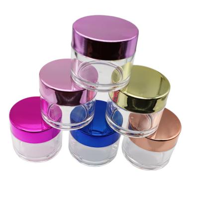 China Factory Customized Package Custom Your Logo 0.5oz/1oz/2oz Cosmetics Dip Pink Acrylic Powder Empty Nail Jar for sale