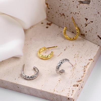 China Wholesale 925 Sterling Silver Jewelry Fashion Gold Circle Hoop Earrings For Women for sale