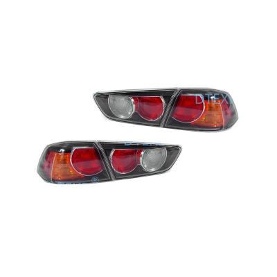 China 4 Pieces Tail Light For Ex Lancer Side Lamps For EVO 10 Rear Brake Black Lights Turn Signal Lamp With Bulb For GT Fortis Lancer for sale