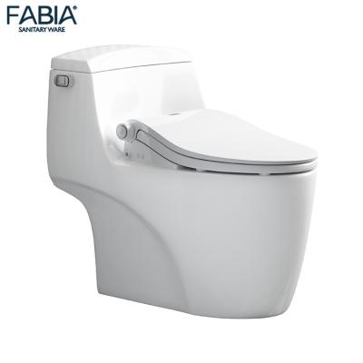 China Double-Flow Factory Wholesale Price Direct Electronic One Piece Smart Toilet Seat Heating for sale