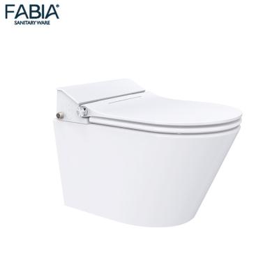 China Double-flow New Style European Ceramic Smart Wall Hung Toilet Modern Luxury Smart Bathroom for sale