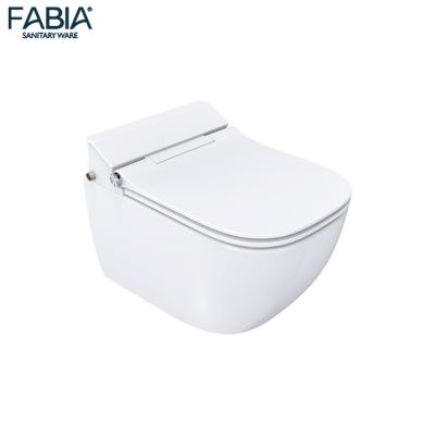 China Double-Flow Fashion Modern Intelligentes Automatic Wall Hung Toilet WC Sale for sale