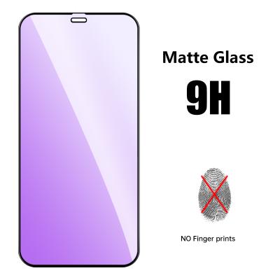 China Protect Mobile Phone LCD Screens For Iphone X/XR/XS Anti-Glare Anti-Blue Ray Purple Screen Protector 3D Free Touch Screen Bubble Tempered Glass Protective Film for sale