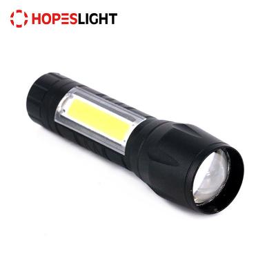 China Outstanding quality projected XPE LED flashlight front + side COB waterproof ip44 flashlight with spare parts for sale