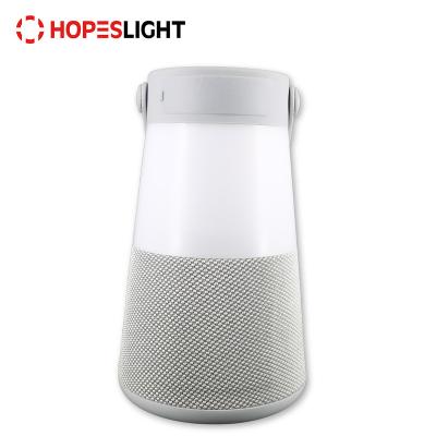 China High Quality Cordless Portable Rechargeable Blue Lantern Power Light Speaker Tooth USB Camping Outdoor Lamp Bank for sale