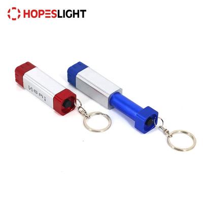 China Aluminum Head Chain Mini LED Flashlight LED Lantern Telescopic Lamp Flashlight for sale