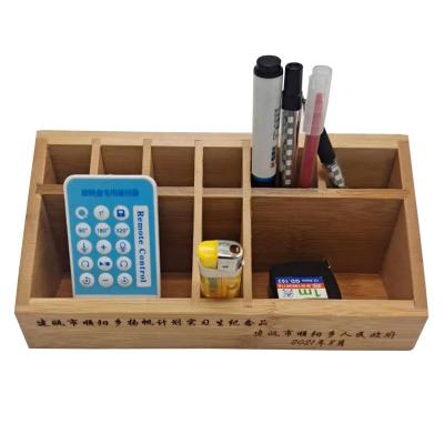 China New creative finishing storage box home office simple bamboo storage box pen storage box BAMBOO holder bamboo storage box for sale