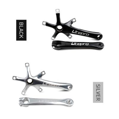 China Folding bike litepro cavity crankset litepro bicycle crank 130BCD bike crank set super lightweight fat bike crank for sale