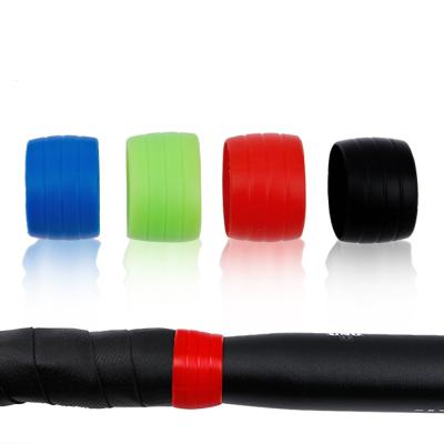 China Road Bikes Road Bike Handlebar Band Fixing Sleeve Silicone Rubber Anti-jump Bicycle Plugs Waterproof Protector Ring for sale