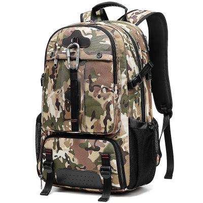 China With USB 65 Liter Large Capacity High Quality Hot Selling Waterproof Outdoor Camouflage Hiking Mountaineering Luggage Bag Travel Backpack for sale