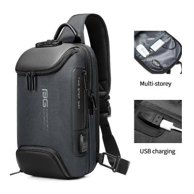 China Oxford Factory Design New Fashion USB Men Travel Waterproof Portable Men Shoulder Cross - Body Sling Bag for sale