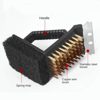 China Easily Cleaned New Bbq Grill Stains Remove grill bbq wire scrubber Cleaning Bristle Free Brush Tool Barbecue Grilling Brush Clean with scraper for sale