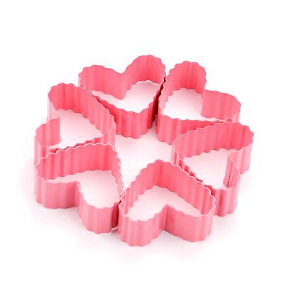 China Sustainable Cake Tools decorating supplies Accessories Valentine's Day 3D heart shape Stainless Steel oreo biscuit and Cookie Cutters mold for sale