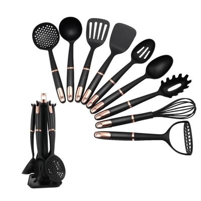 China Sustainable kitchen items accessories cooking tools  non stick 9pcs nylon cookware set promotional products kitchenware with custom logo for sale