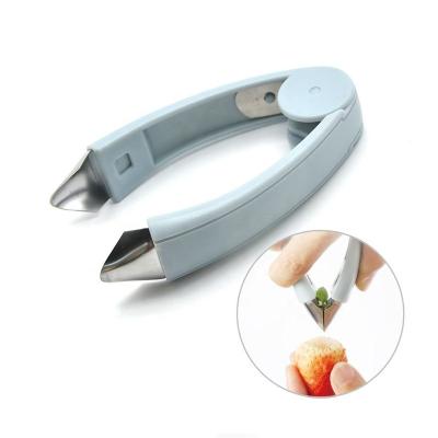 China Sustainable new product ideas 2022 Kitchen Gadget Multi-Function Strawberry Core Huller Portable Pineapple Eye Remover peeler for fruit for sale