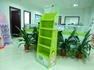 China Facial mask Retail Cosmetic Display Stand 5 shelves with trays for sale