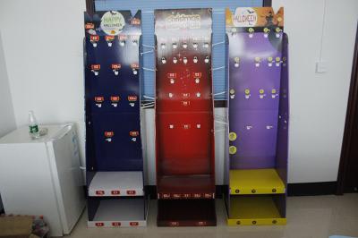 China Christmas Gifts Cardboard Pegboard Display Racks Litho-graphic Printed For Retail for sale