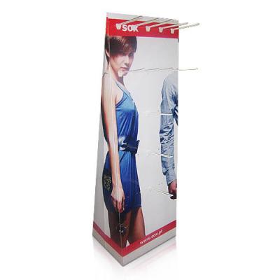 China Retail chain shops Corrugated cardboard standups Displays with hooks for sale