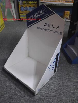 China Bluetooth devices Cardboard Counter Display Foldable Tabletop display cashier for sale