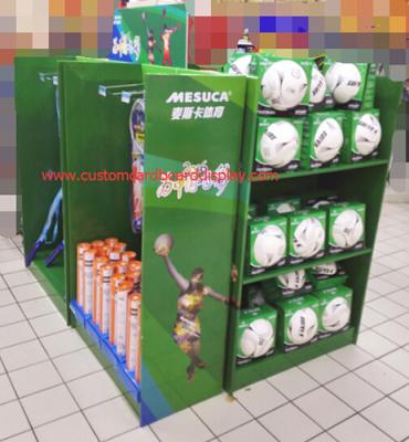 China Suporte de exposição da pálete do cartão de Walmart com prateleiras e ganchos à venda