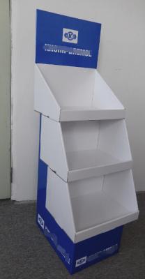 China Blue Point of purchase display tray Cardboard Floor Display customized corrugated for sale